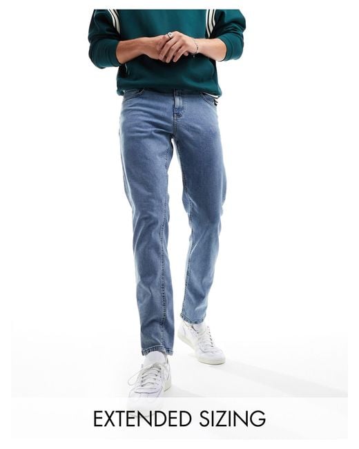 ASOS Blue Stretch Slim Jeans for men