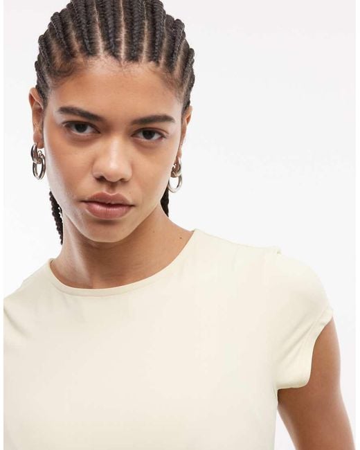 ASOS Gray Polyamide Slinky Baby Tee