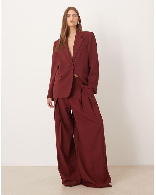 Mango Red Dani Oversized Blazer Co-ord
