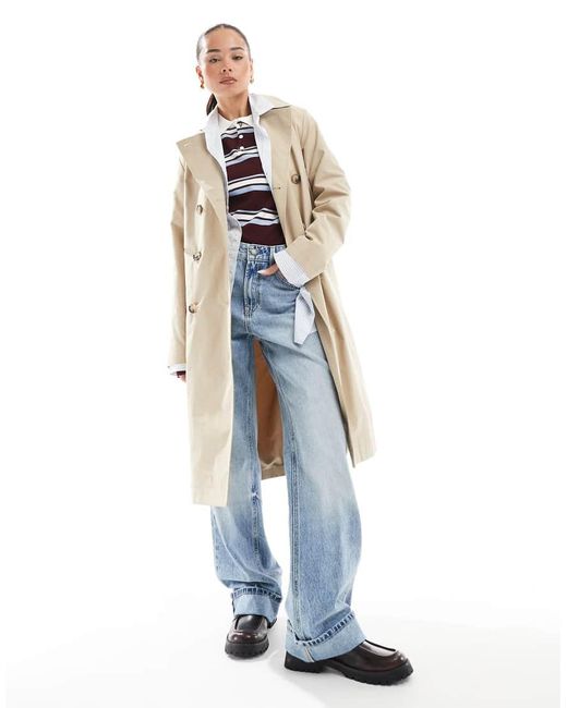 New Look Blue Trench Coat