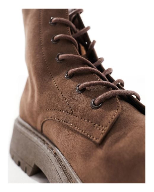 ASOS Lace Up Boot in Black for Men Lyst