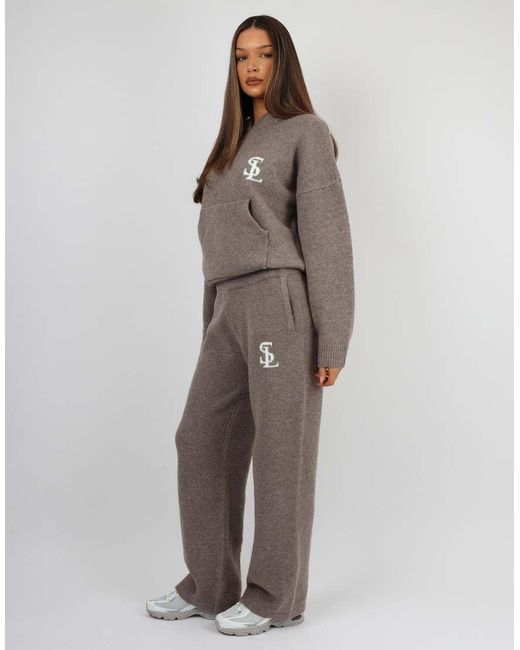 SIMMI Brown Mari Chunky Knit Hoodie