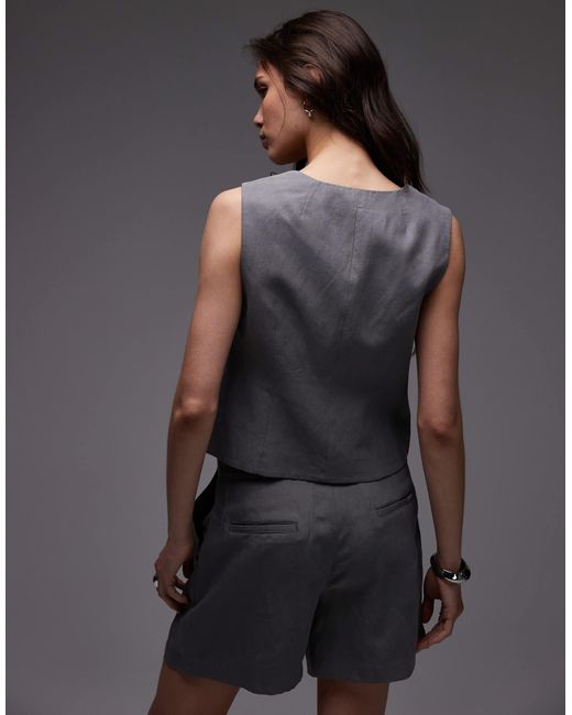 AllSaints Black Averie Lin Waistcoat