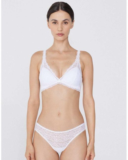 Tezenis White Havana Lace Triangle Bra