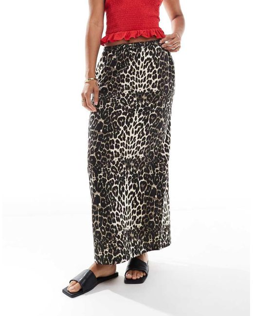 Threadbare Jersey Maxi Rok in het Red