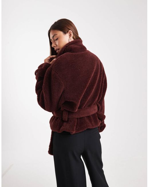 ASOS Red Borg Cropped Trench Coat