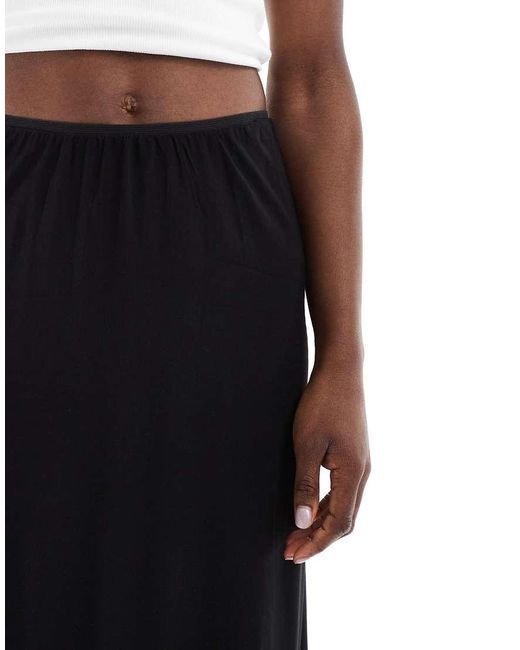 Vero Moda Black Elasticated Waist Band Maxi Skirt