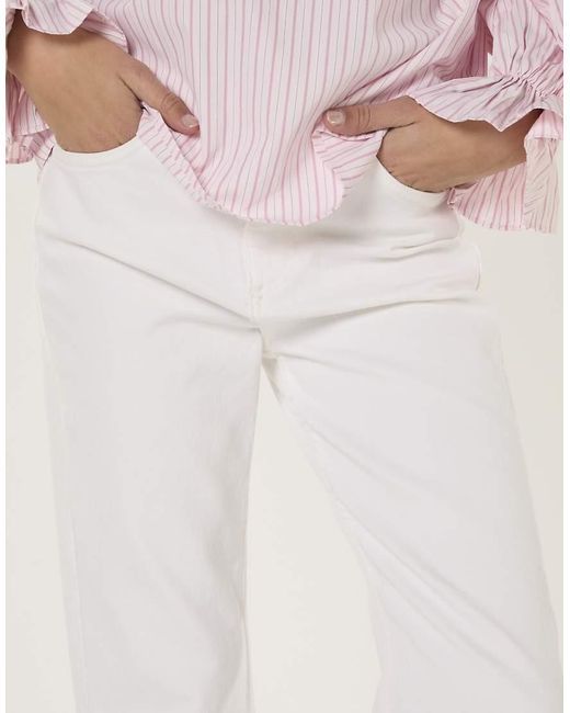 Glamorous Natural Cropped Flared Jeans