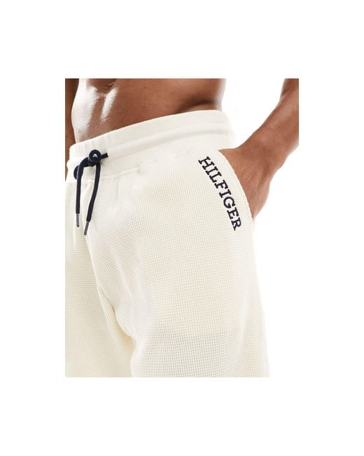 Tommy Hilfiger Natural Monotype Lounge Shorts for men