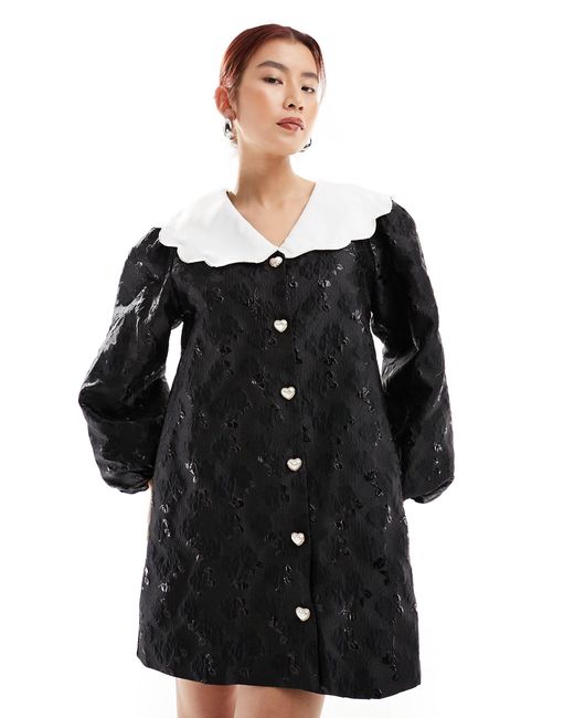 Julia - robe courte en jacquard Sister Jane en coloris Black