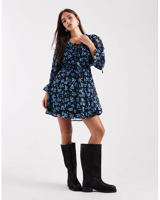 New Look Blue – minikleid aus chiffon