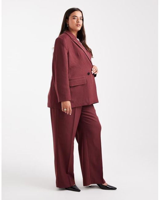 Vero Moda Red Tailo Herringbone Blazer