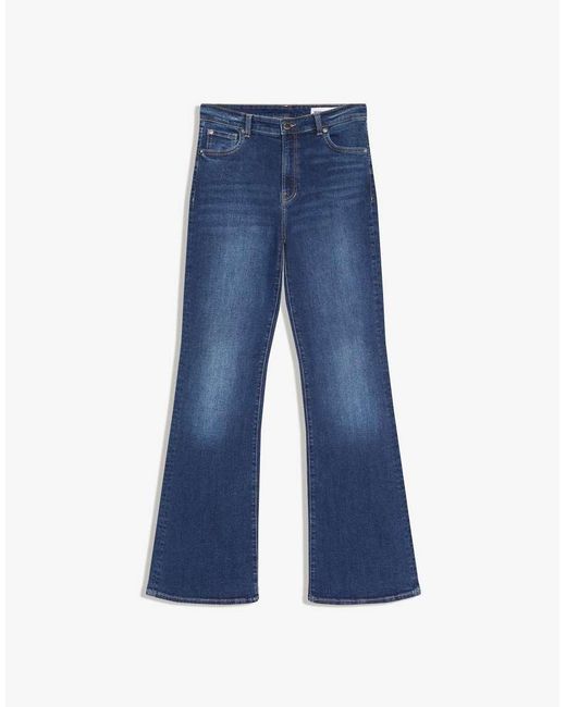 Bershka Blue Flared Jeans