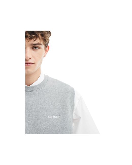 Carhartt – pullunder aus sweatshirt-stoff in Gray für Herren