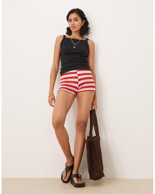 Abercrombie & Fitch Red High Neck Rib Tank Top