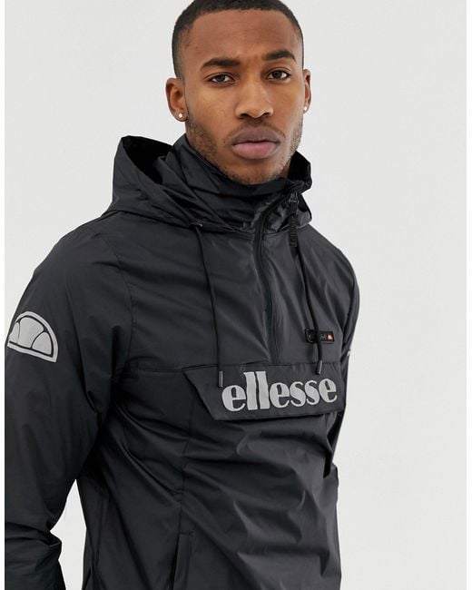 Ellesse Synthetic Ion Overhead Jacket With Reflective Logo in Black for Men  | Lyst Australia