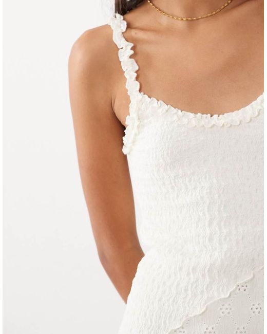 Miss Selfridge Natural Textured Cami Maxi Dress