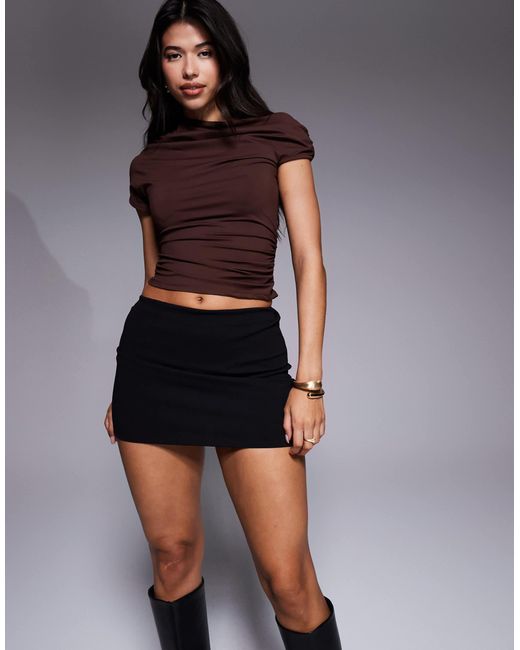 ASOS Purple Mix & Match Off-shoulder Ruched Detail Top