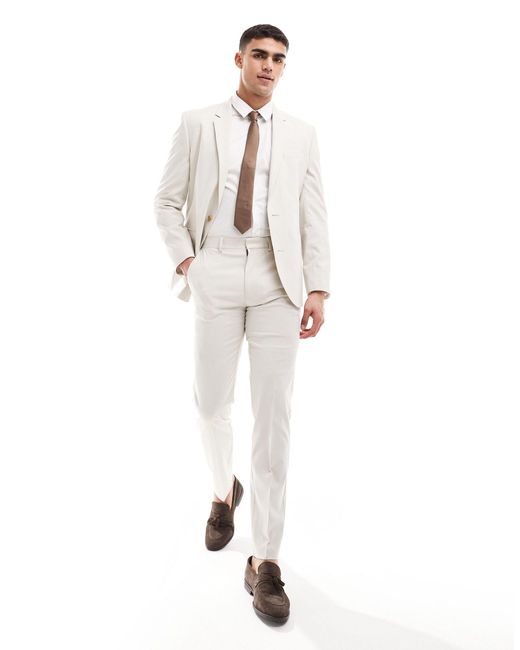 ASOS White Slim Suit Trouser for men