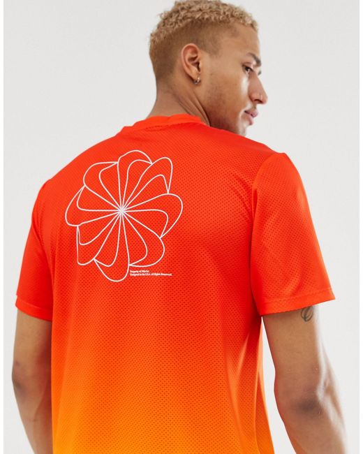 Camiseta en naranja degradé Dry Miler Nike de hombre de color Orange