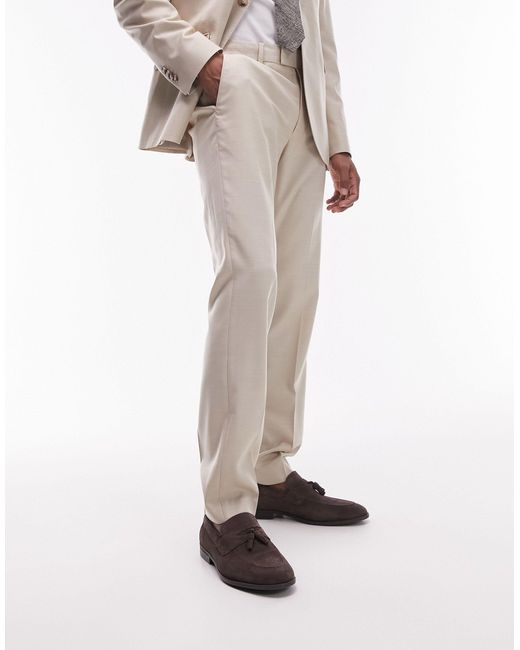 Topman – eng geschnittene anzughose in White für Herren