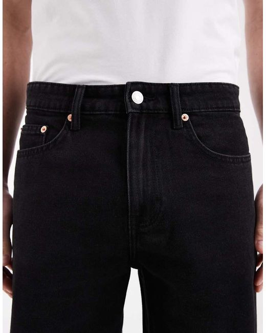 Only & Sons Gray Edge Straight Fit Denim Shorts for men