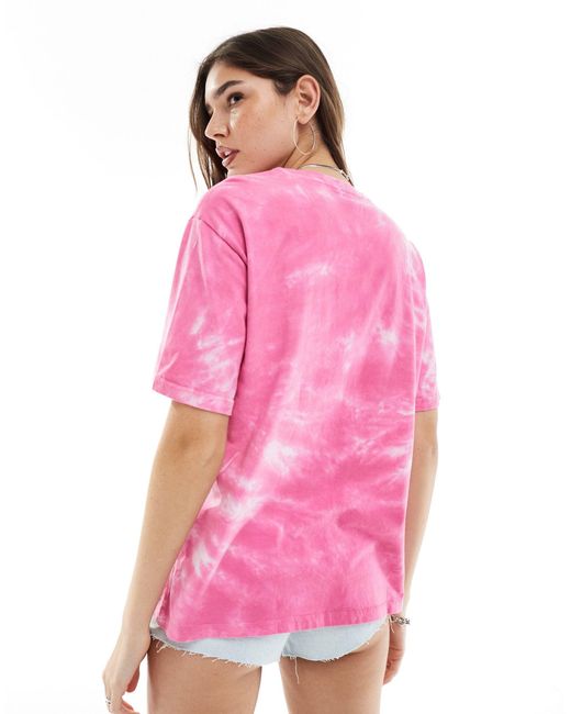 Pieces Pink Oversized Heart Tie Dye T-shirt