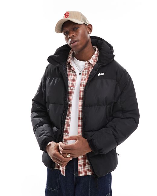 Doudoune à capuche Pull&Bear pour homme en coloris Black