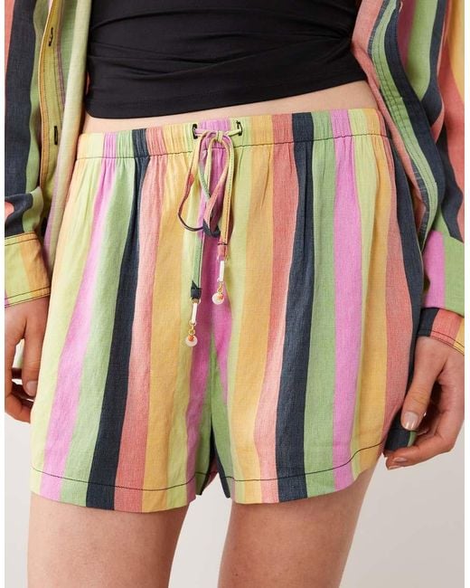 Rip Curl Natural Rip Curl X Farm Rio Stripe Beach Short
