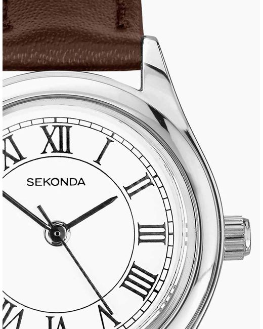 Sekonda White Evans 25Mm Round Watch