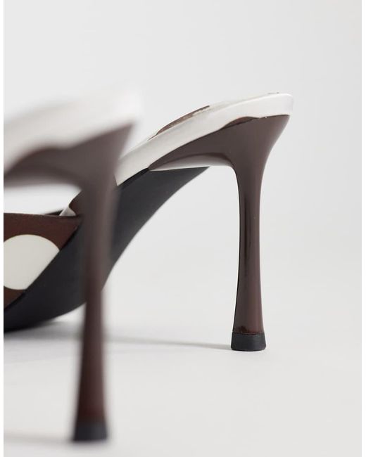 Raid Natural Floralio Heeled Mules