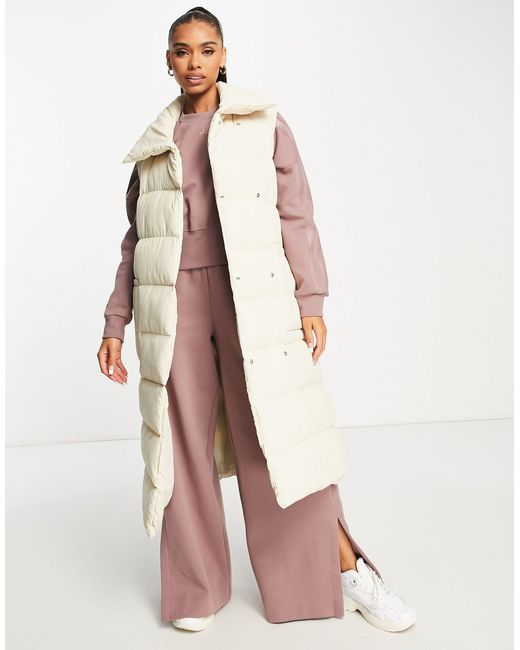 Threadbare Reflex Oversized Longline Padded Gilet With Pockets in