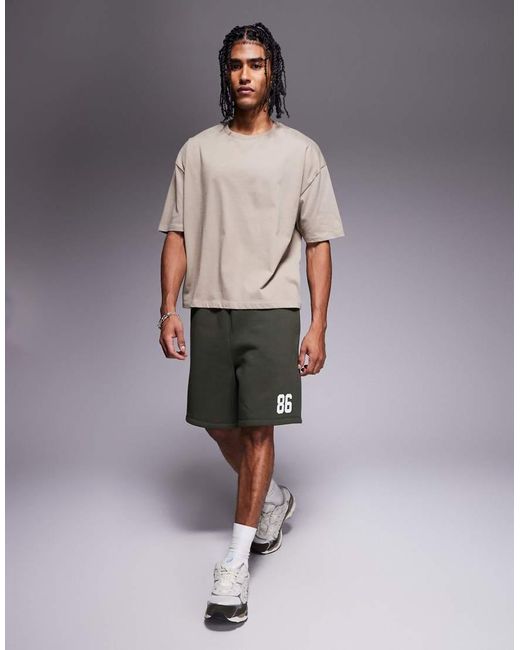 ASOS Recht Oversized T-Shirt Met Hemelse Print in het Natural voor heren