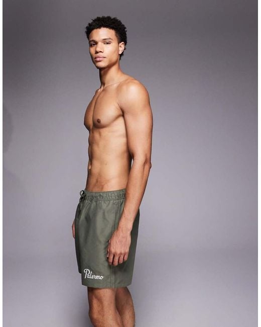 ASOS Gray Swim Shorts for men