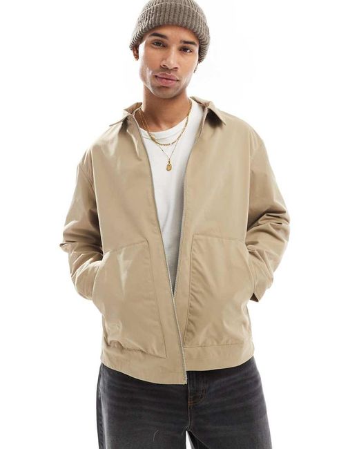 Jack & Jones Natural Twill Harrington Jacket for men