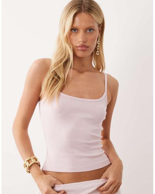 ASOS Purple Scoop Neck Cami With Elastic Straps
