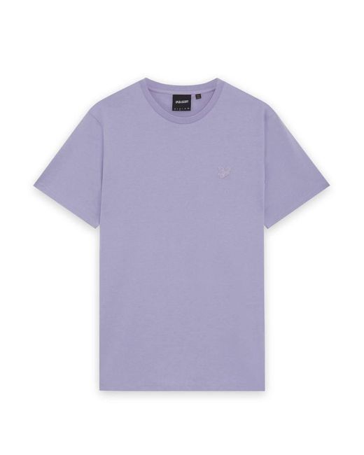 Lyle & Scott Purple Ss T-Shirts Superfine T-Shirt for men