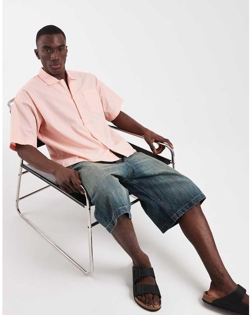 Jack & Jones Pink Boxy Poplin Shirt for men