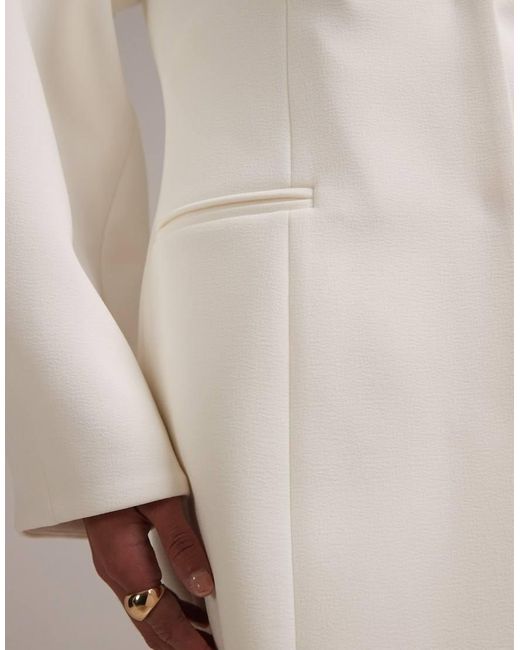 ASOS Natural Bridal Structured Blazer Mini Dress