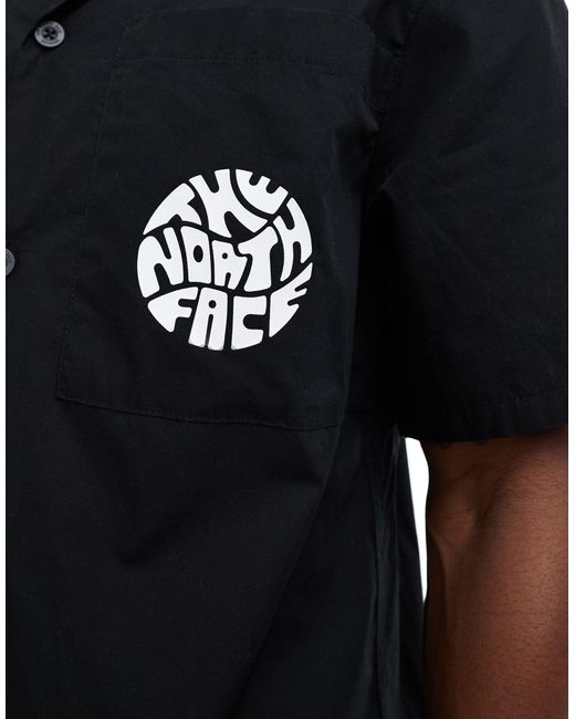The North Face Black Boxy Logo Pocket Short Sleeve Shirt for men