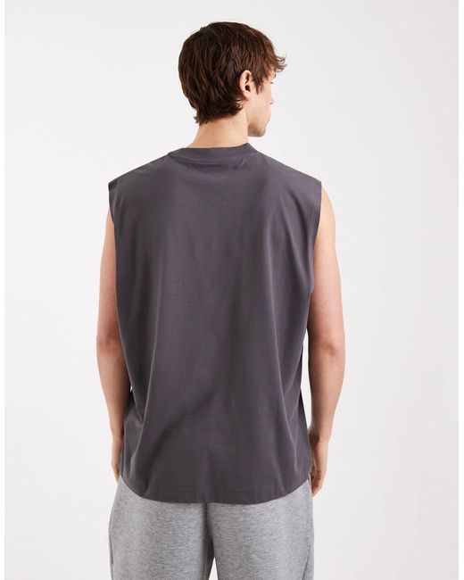 ASOS – basic-tanktop in Gray für Herren