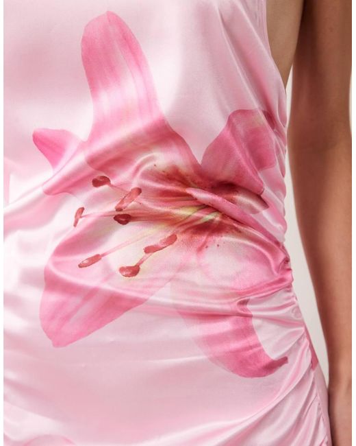 Vila Pink Statement Floral Maxi Dress