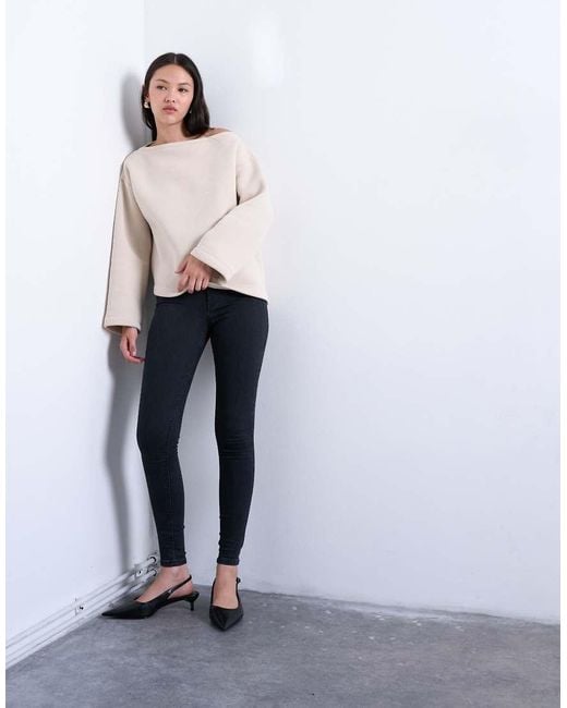 TOPSHOP White Joni Skinny High Rise Jean