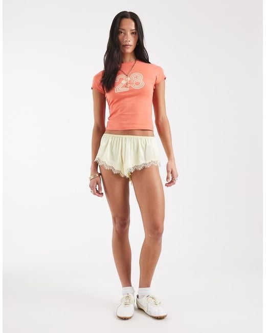 ASOS Red Disney Baby Tee With Mickey Football Print
