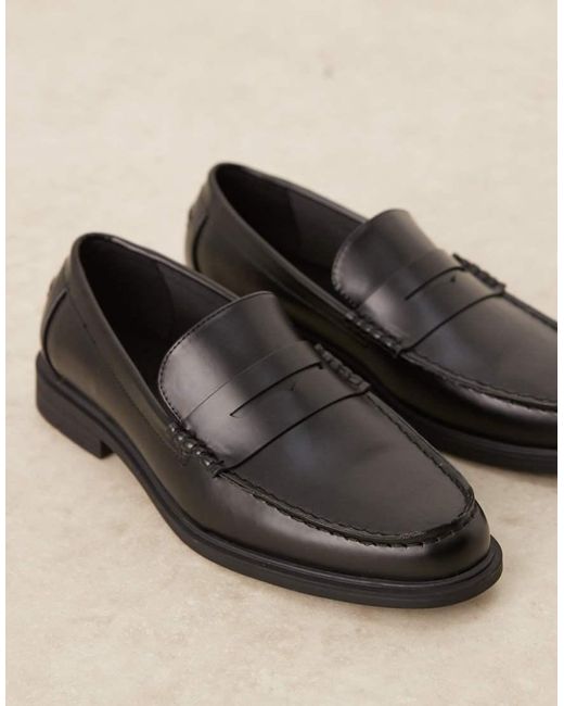 ASOS Brown Penny Loafers for men