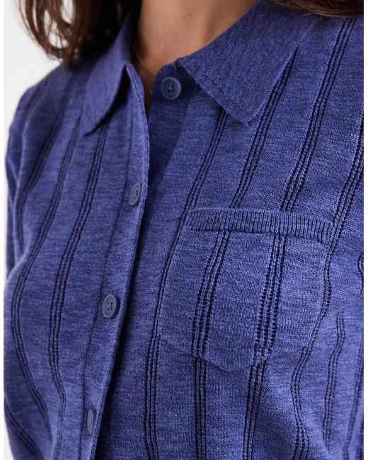 Wrangler Blue Single Pocket Cardigan