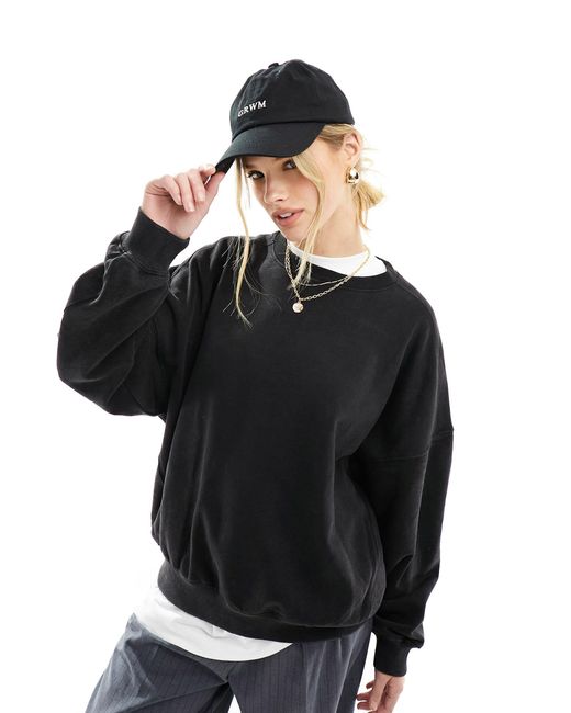 Bershka Black – oversize-sweatshirt