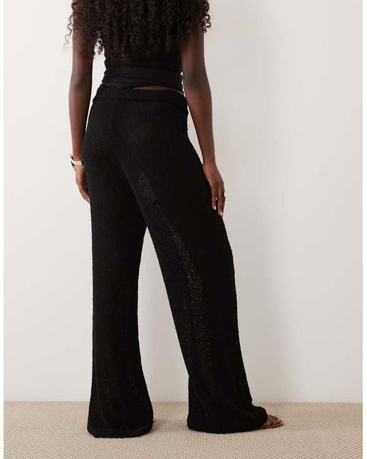 ASOS Black Knitted Tape Trouser Co-ord