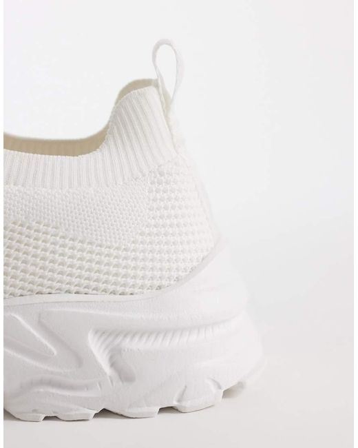 ASOS Gray Knitted Lace Up Trainer for men