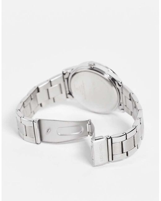 Sekonda Metallic Taylor 41Mm Analogue Watch With Alloy Round Case, Stainless Steel Bracelet And Dial